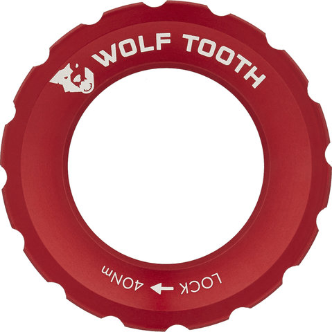 Wolf Tooth Components Anillo de bloqueo Center Lock - red