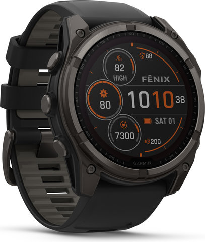 Garmin fenix 8 Solar Sapphire Titanium GPS 51 mm Multisport Smartwatch - graphite-carbon gray