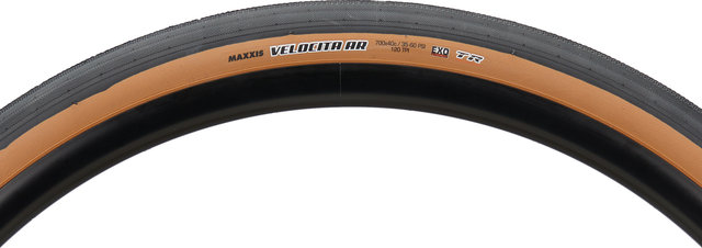 Maxxis Velocita Dual EXO TR 28" Folding Tire - black-tanwall/28 /40 mm/40-622