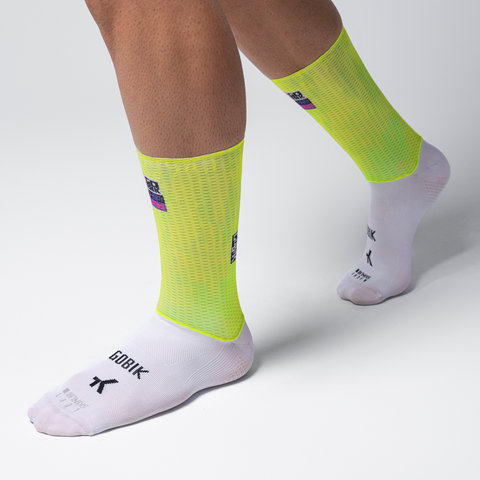 GOBIK Vortex 2.0 Aero Socks High Key Edition - liquid lime/39 - 42