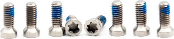 OAK Components Juego de Tornillos de titanio M4x9 para platos 8-bolt - raw