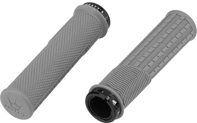 Peaty's Monarch Grips Knurl Lock-On Handlebar Grips - slate/thin