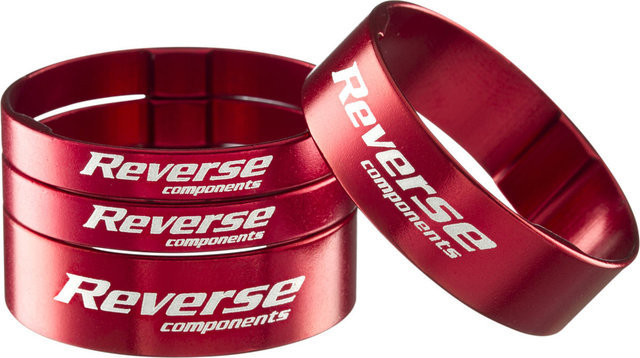 REVERSE Components Ultra-Light 1 1/8" Spacer Set - red