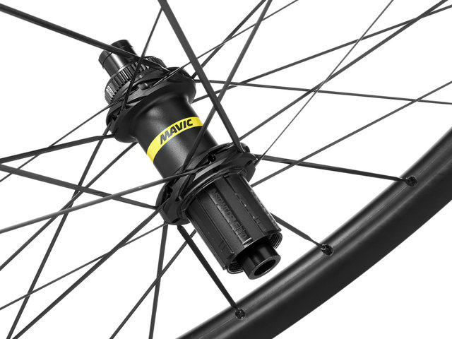 Mavic Cosmic SLR 45 Disc Center Lock 23 mm 28" Carbon Laufradsatz - schwarz/100 mm/Shimano Road/142 mm/28"/Non Boost