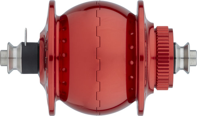 SON Deluxe Disc Center Lock Hub Dynamo - red/32 hole