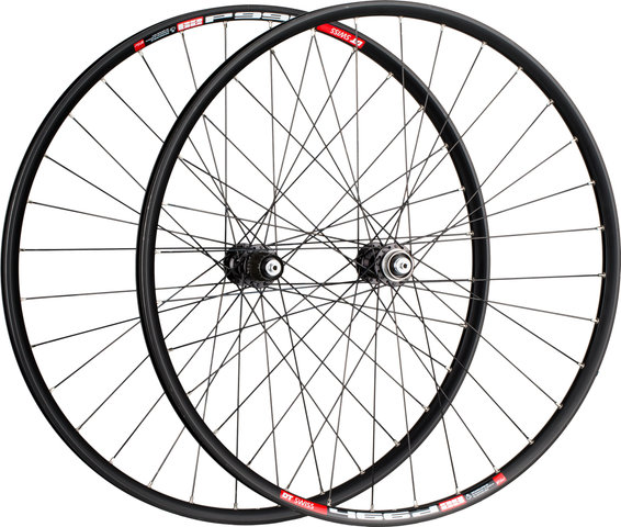 bc basic Set de Roues Mountain XT Disc Center Lock 29" - noir | Set de 29" (avant 9x100 + arrière 10x135) Shimano