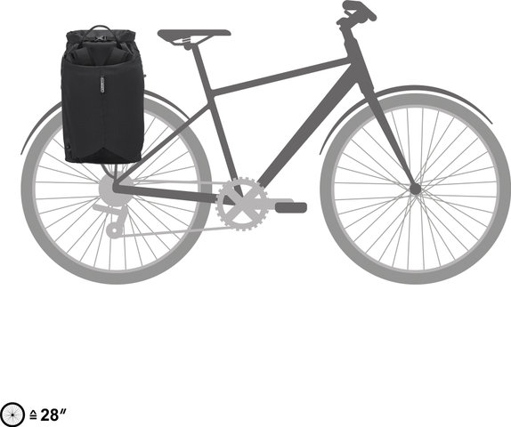 ORTLIEB Vario Lite QL2.1 22 L Backpack-Bicycle Bag Hybrid - black/22 l