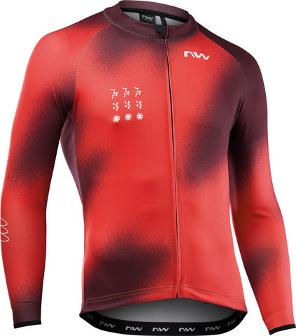 Northwave Blade L/S Trikot - lava red-bordeaux | S