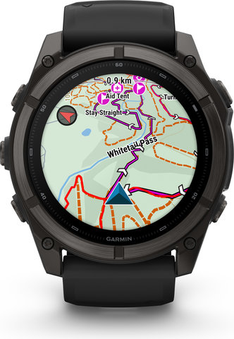 Garmin fēnix 9 AMOLED Sapphire DLC Titan 51 mm Multisport-Smartwatch - schwarz-carbongrau