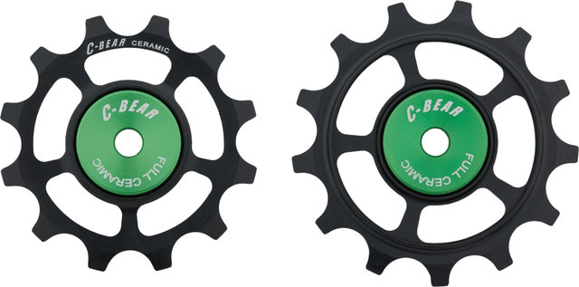 C-BEAR Schalträdchen OCM Shimano Dura-Ace 12-fach Full Ceramic - schwarz/14 Zähne (Leitrolle), 16 Zähne (Spannrolle)