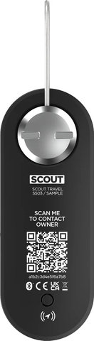 Knog Étiquette intelligente pour bagage Scout Travel Alarm+Finder - schwarz silber