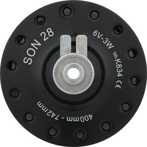 SON 28 disc center lock hub dynamo - black/28 hole
