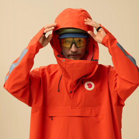 Fjällräven Poncho Hoja Rain Fox - flame orange | L/XL