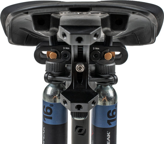 Topeak Tri-BackUp Elite 2 Flaschenhalter mit Nano AirBooster Kartuschenpumpe - schwarz
