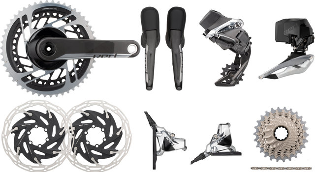 SRAM Red eTap AXS HRD FM group 2x12-speed 37-50 6-bolt disc brake - black | 10-26 | SRAM XDR | SRAM XDR | 172,5 mm | Braze-on | 37-50