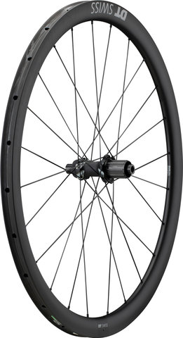 DT Swiss Set de Roues en Carbone CRC 1100 SPLINE 38 Disc CL 28" Tubular - noir/142 mm/100 mm/28"/Shimano Route/100 mm/100 mm/142 mm/SRAM XDR