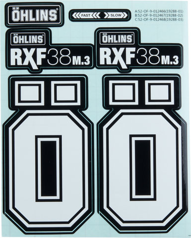 ÖHLINS RXF38 m.3 sticker set - white