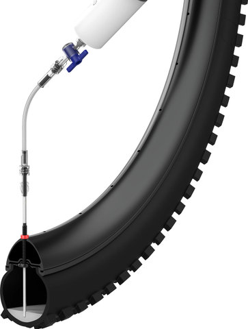 KOM Cycling Inyector Tubeless - Herramienta de válvula de plástico Set de jeringa - claro-estampado