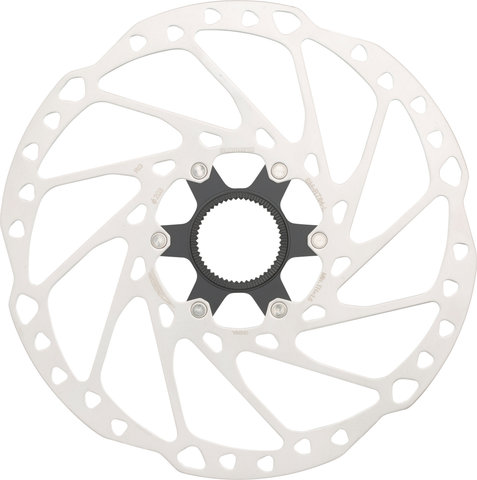 Shimano SM-RT64 Center Lock Brake Rotor for Deore w/ Internal Teeth - silver-black/180 mm