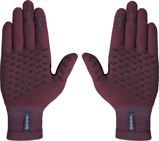 GripGrab Primavera Merino II Ganzfinger-Handschuhe - dark red/M/L