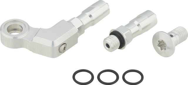 Trickstuff Beta Kevlar Hose Connection Set Angle / Straight 6 mm - silver