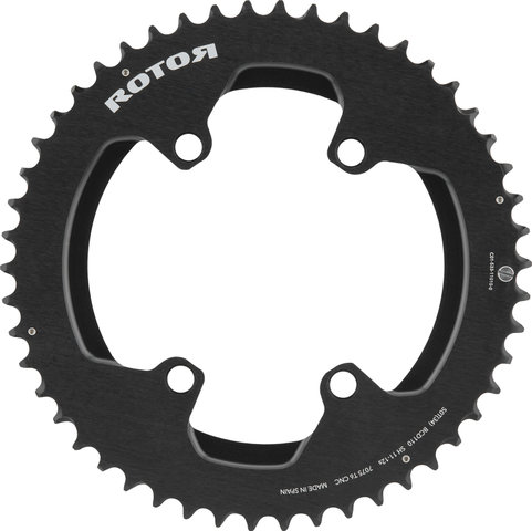 Rotor Road Chainring, 4-arm, noQ, 110 mm Bolt Circle Diameter 11-/12-speed - black/50 