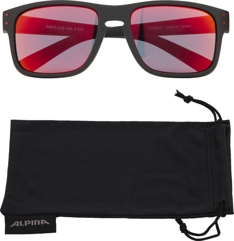 Alpina Gafas deportivas Kosmic - black mate | red mirror