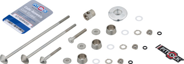 Pitlock Security Set 02/GA Front Wheel + Rear Wheel + Seatpost + Ahead - silver-silver/universal