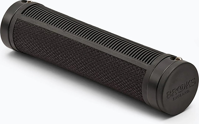 Brooks Cambium rubber handlebar grips for twist shifter one-sided - all black | 130 mm / 100 mm