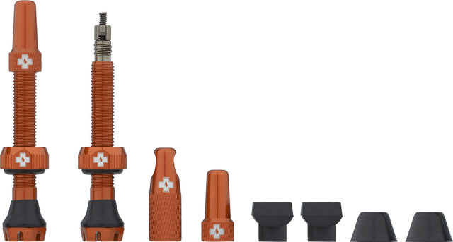Muc-Off Tubeless Ventile V2 - orange/SV 44 mm