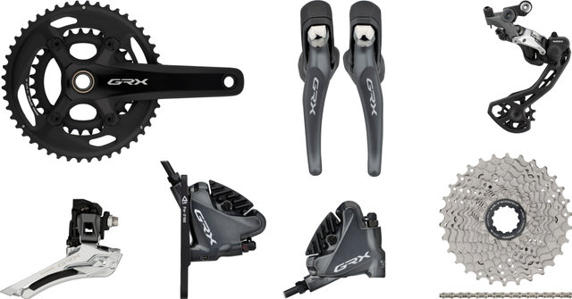 Shimano Groupe GRX RX810 2x11 31-48 - noir/Shimano Route/11-30/À braser/Shimano Route/172,5 mm/sans