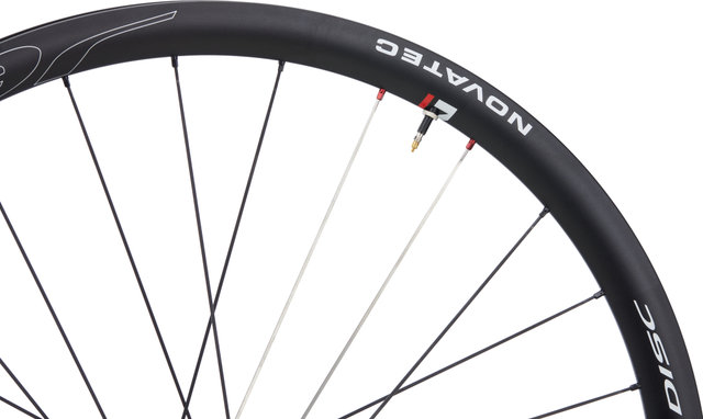 Novatec Set de Roues Jetfly Disc Center Lock 28" - black-white/142 mm/100 mm/SRAM XDR/Non Boost/Non Boost/28"