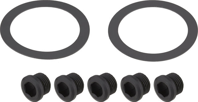 Rotor Axe de Pédalier ALDHU Track 30 mm + Étoile 144 x 5 Track Spider Set - noir