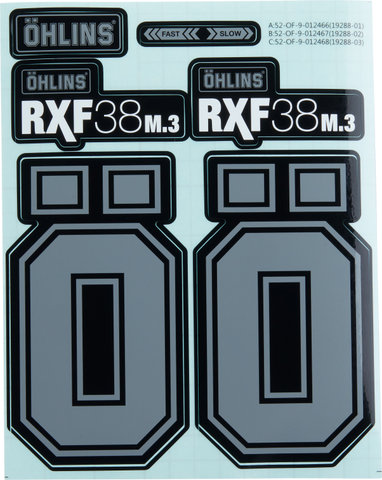 ÖHLINS RXF38 m.3 sticker set - grey