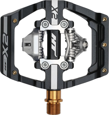HT Pedales automáticos DH RACE X2 de titanio - negro | 94 mm | 85 mm