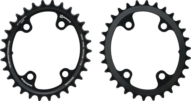 Rotor Pédalier ALDHU Carbone Gravel Q-Ring 46/30 11 vitesses - noir/170,0 mm/30-46