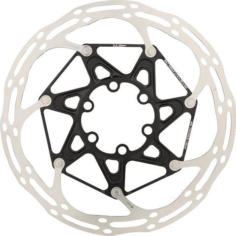 SRAM Centerline X Rounded 6-Loch Bremsscheibe mit Titan-Schrauben 2-teilig - silver-black/160 mm