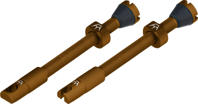 Peaty's Chris King Edition MK2 Tubeless Ventil 2er-Set - bourbon/SV 60 mm