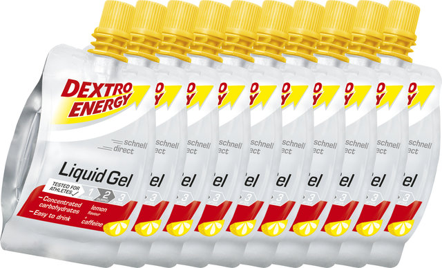 Dextro Energy Gel líquido - 10 unidades - cola lemon - caffeine/600 