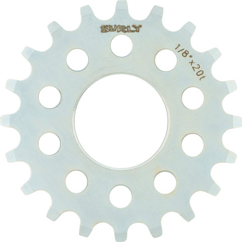 Surly Piñón de pista de una sola velocidad 1/8" - plata/18 dientes