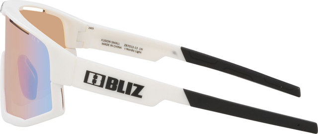 Bliz Fusion Small Nano Optics Nordic Light Sportbrille - matte white/coral-orange-blue