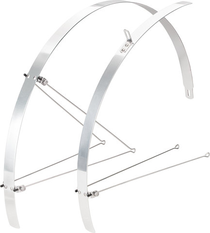 CONTEC Juego de guardabarros Flat Fender RD+RT - plata | 32 