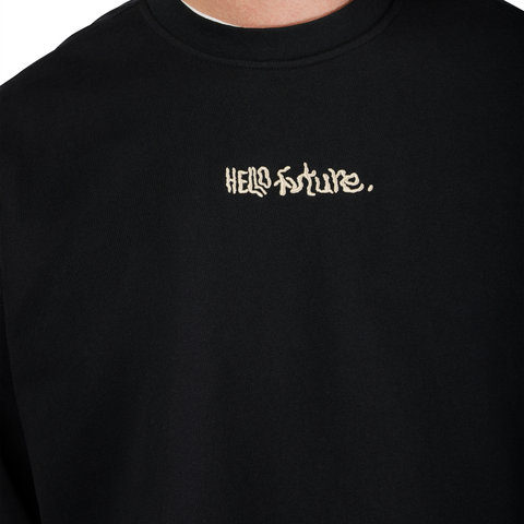 Fox Head Hello Future Oversized Fleece Crew Pullover - black/M
