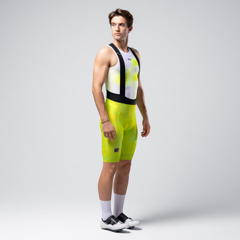 GOBIK Culotes cortos con tirantes Absolute Print K10 High Key Edition - liquid lime/M