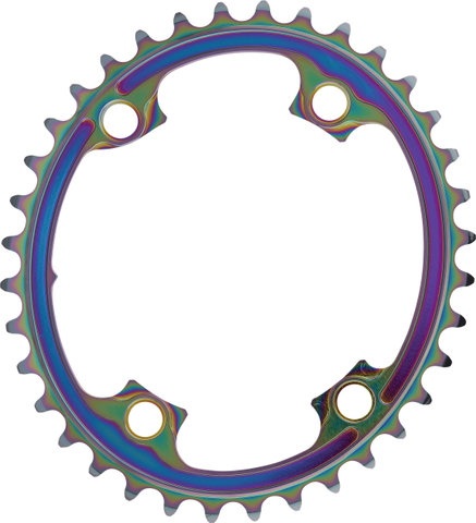 absoluteBLACK Plato Oval Road 110/4 para Shimano Dura-Ace R9100 / Ultegra R8000 - rainbow/36 