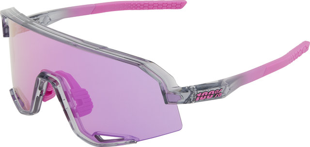 100% Slendale Mirror Sportbrille - polished translucent grey | purple multilayer mirror
