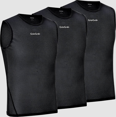 GripGrab Ultralight Sleeveless Mesh Base Layer 3er-Pack - black | M