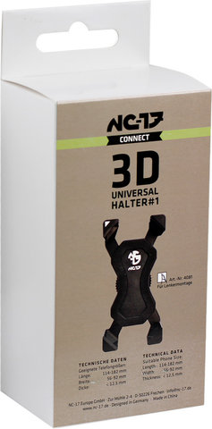 NC-17 Connect 3D Universal Lenkerhalterung für Smartphones - schwarz