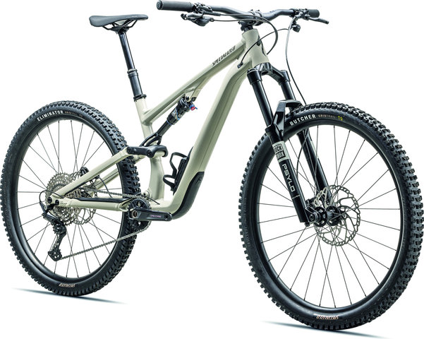 Specialized Vélo de tout-terrain Stumpjumper Alloy 15 - gloss white mountains-dark moss green | 150 mm | 170,0 mm | 29" | 44 mm | L