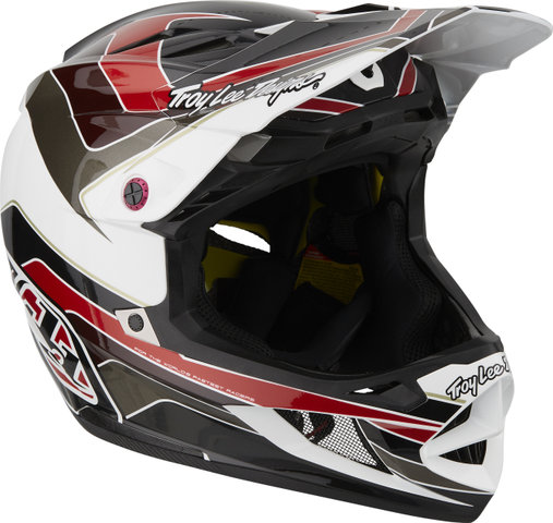 Troy Lee Designs Casque Intégral D4 Polyacrylite MIPS - block charcoal-red/55 - 56 cm